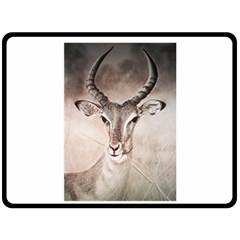 Antelope Horns Fleece Blanket (large)  by TwoFriendsGallery