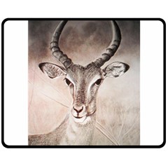 Antelope Horns Fleece Blanket (medium)  by TwoFriendsGallery