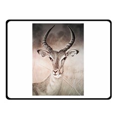 Antelope Horns Double Sided Fleece Blanket (small)  by TwoFriendsGallery