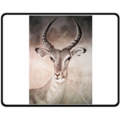 Antelope Horns Double Sided Fleece Blanket (medium)  by TwoFriendsGallery