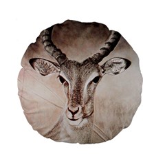 Antelope Horns Standard 15  Premium Flano Round Cushions by TwoFriendsGallery