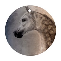 Grey Arabian Horse Ornament (round) 