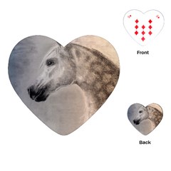 Grey Arabian Horse Playing Cards (heart)  by TwoFriendsGallery