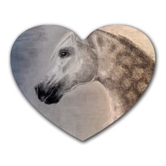 Grey Arabian Horse Heart Mousepads by TwoFriendsGallery