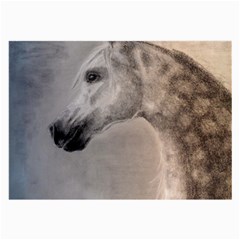 Grey Arabian Horse Large Glasses Cloth (2-side) by TwoFriendsGallery