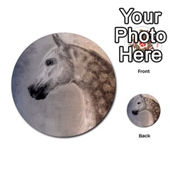 Grey Arabian Horse Multi-purpose Cards (round) 