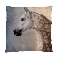 Grey Arabian Horse Standard Cushion Case (one Side)  by TwoFriendsGallery