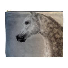 Grey Arabian Horse Cosmetic Bag (xl)