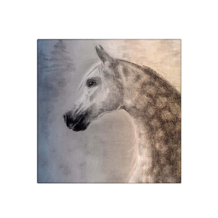 Grey Arabian Horse Satin Bandana Scarf