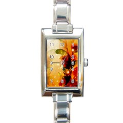 Awesome Colorful, Glowing Leaves  Rectangle Italian Charm Watches by FantasyWorld7