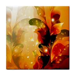 Awesome Colorful, Glowing Leaves  Tile Coasters by FantasyWorld7