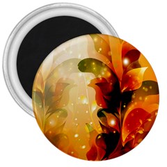 Awesome Colorful, Glowing Leaves  3  Magnets