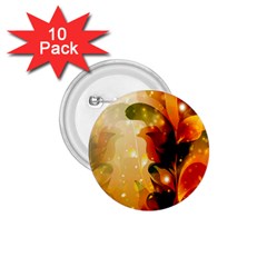 Awesome Colorful, Glowing Leaves  1 75  Buttons (10 Pack)