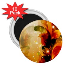 Awesome Colorful, Glowing Leaves  2 25  Magnets (10 Pack)  by FantasyWorld7