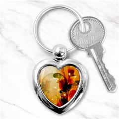 Awesome Colorful, Glowing Leaves  Key Chains (heart) 