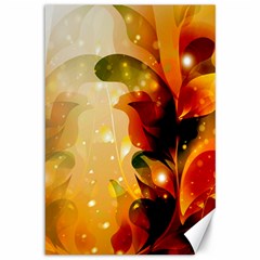 Awesome Colorful, Glowing Leaves  Canvas 12  X 18  