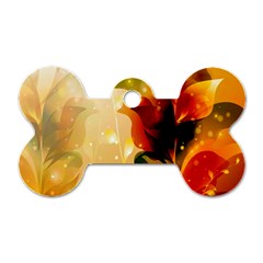 Awesome Colorful, Glowing Leaves  Dog Tag Bone (one Side)