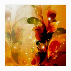 Awesome Colorful, Glowing Leaves  Medium Glasses Cloth by FantasyWorld7