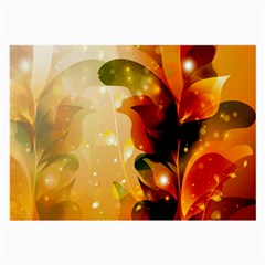 Awesome Colorful, Glowing Leaves  Large Glasses Cloth