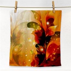 Awesome Colorful, Glowing Leaves  Face Towel by FantasyWorld7