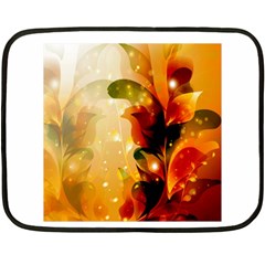 Awesome Colorful, Glowing Leaves  Double Sided Fleece Blanket (mini) 