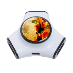 Awesome Colorful, Glowing Leaves  3-port Usb Hub