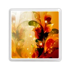 Awesome Colorful, Glowing Leaves  Memory Card Reader (square) 