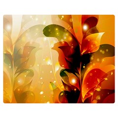 Awesome Colorful, Glowing Leaves  Double Sided Flano Blanket (medium) 