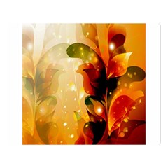 Awesome Colorful, Glowing Leaves  Double Sided Flano Blanket (large) 