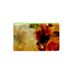 Awesome Colorful, Glowing Leaves  Cosmetic Bag (xs)