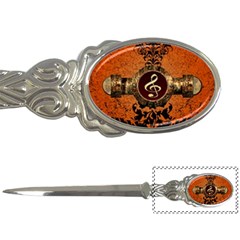 Wonderful Golden Clef On A Button With Floral Elements Letter Openers by FantasyWorld7