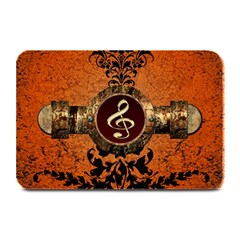 Wonderful Golden Clef On A Button With Floral Elements Plate Mats