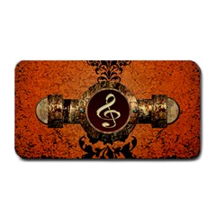 Wonderful Golden Clef On A Button With Floral Elements Medium Bar Mats