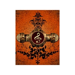 Wonderful Golden Clef On A Button With Floral Elements Shower Curtain 48  X 72  (small)  by FantasyWorld7