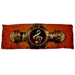 Wonderful Golden Clef On A Button With Floral Elements Body Pillow Cases Dakimakura (two Sides) 