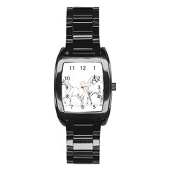 Logosquare Stainless Steel Barrel Watch