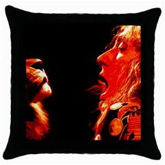 Robert And The Lion Throw Pillow Cases (black)