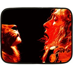 Robert And The Lion Fleece Blanket (mini) by SaraThePixelPixie