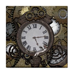 Steampunk, Awesome Clocks With Gears, Can You See The Cute Gescko Tile Coasters