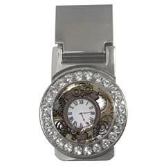 Steampunk, Awesome Clocks With Gears, Can You See The Cute Gescko Money Clips (cz) 