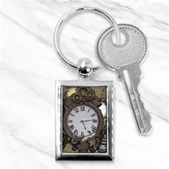 Steampunk, Awesome Clocks With Gears, Can You See The Cute Gescko Key Chains (rectangle)  by FantasyWorld7