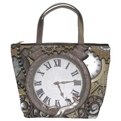 Steampunk, Awesome Clocks With Gears, Can You See The Cute Gescko Bucket Bags by FantasyWorld7