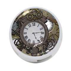 Steampunk, Awesome Clocks With Gears, Can You See The Cute Gescko 4-port Usb Hub (one Side)