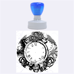 Steampunk, Awesome Clocks With Gears, Can You See The Cute Gescko Rubber Round Stamps (large)