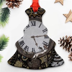 Steampunk, Awesome Clocks With Gears, Can You See The Cute Gescko Ornament (christmas Tree) by FantasyWorld7