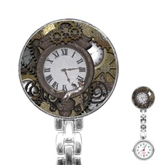 Steampunk, Awesome Clocks With Gears, Can You See The Cute Gescko Stainless Steel Nurses Watches