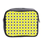 Yellow Pattern Mini Travel Toiletry Bag (Two Sides) Back