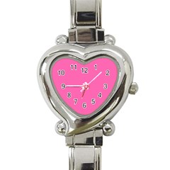 Pink Heart Italian Charm Watch 