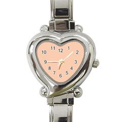 Apricot Heart Italian Charm Watch 