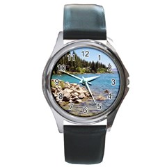 Nevada Lake Tahoe  Round Metal Watches by TwoFriendsGallery